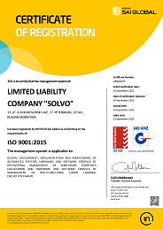 ISO 9001:2015 Certificate